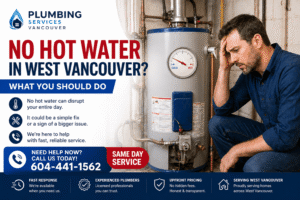 no hot water West Vancouver plumber fixing water heater system with same day service