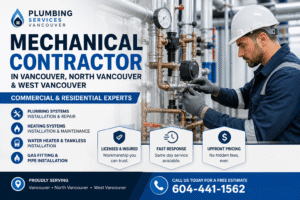 mechanical contractor Vancouver installing plumbing heating and gas systems residential and commercial